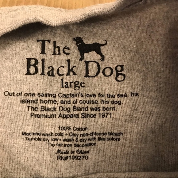 𝅺the Black Dog T-shirt.  Men’s size large.  Grey. Unisex. - Picture 3 of 4